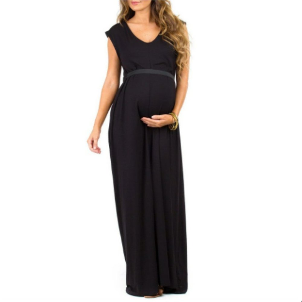 Mother Bee Women's Maternity Cap Sleeve Dress